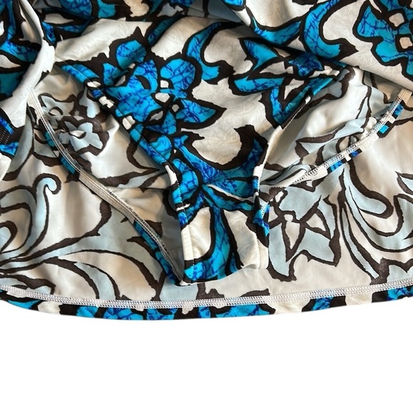 SUNSETS NWT, Swim skirt ,skort, sz 14, floral sea design,blue,white, coastal - Picture 12 of 15